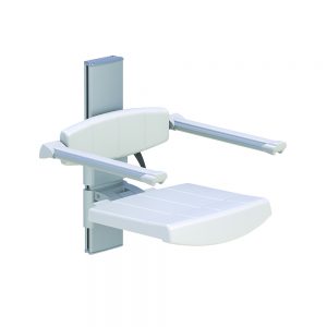 PS WALL MOUNTED SHOWER SEAT WITH BACKREST & ARMREST, HEIGHT ADJUSTABLE Location Photo
