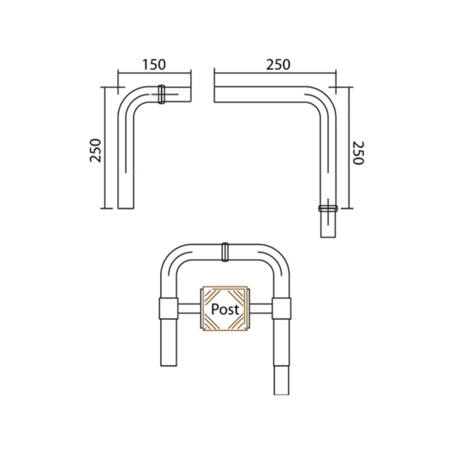 AX45 – MODULAR GRABRAIL SYSTEM – Ramp Return Ends Location Photo