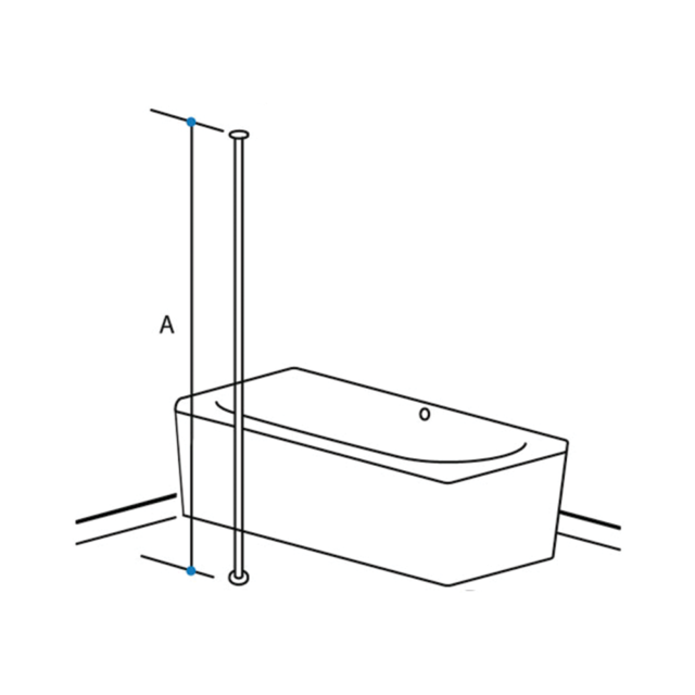 B6 – BATH GRABRAILS – Floor to Ceiling Grab Bar Location Photo
