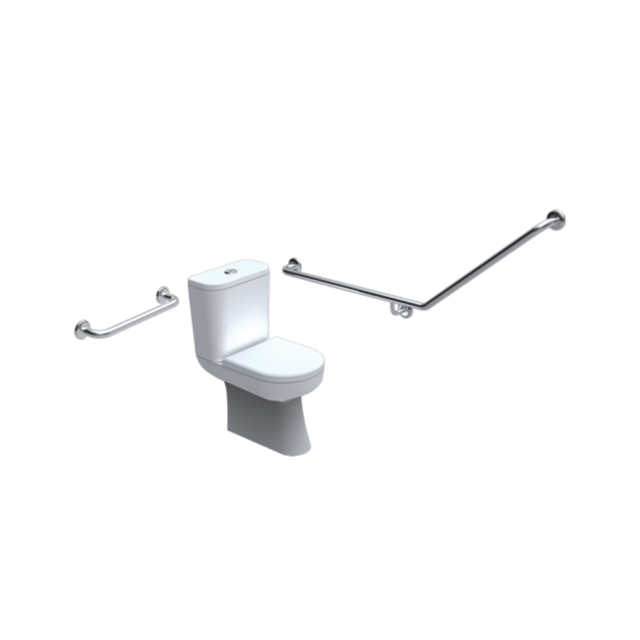 T20COMBO – ACCESSIBLE TOILET GRAB RAIL – 40° Bend with 300mm Grabrail Location Photo