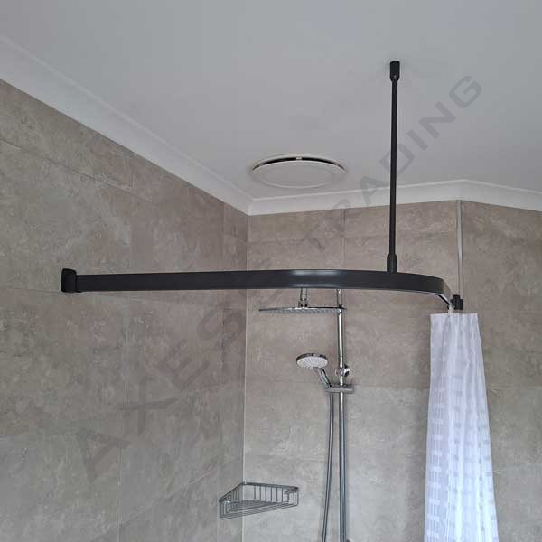 ALUMINIUM SHOWER CURTAIN TRACKS – L-Shaped Location Photo