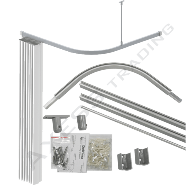SHOWER CURTAIN TRACK KITS (Excludes The Shower Curtain) Location Photo