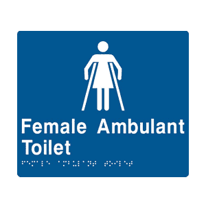 BS.FAT – BRAILLE SIGNAGE – Female Ambulant Toilet Location Photo