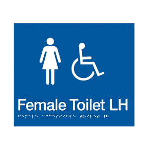 BS.FACTL – BRAILLE SIGNAGE – Female Accessible Toilet LH Location Photo