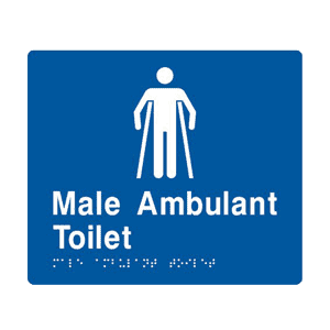 BS.MAT – BRAILLE SIGNAGE – Male Ambulant Toilet Location Photo