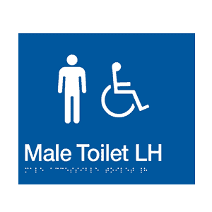 BS.MACTL – BRAILLE SIGNAGE – Male Accessible Toilet LH Location Photo