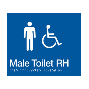 BS.MACTR – BRAILLE SIGNAGE – Male Accessible Toilet RH Location Photo