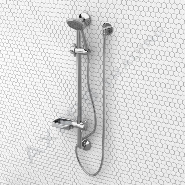 RAH750 – 32mm SHOWER GRABRAIL with DELRANA  Handshower Set & Soap Dish Location Photo