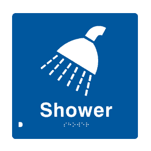 BS.SH – BRAILLE SIGNAGE – Shower Location Photo