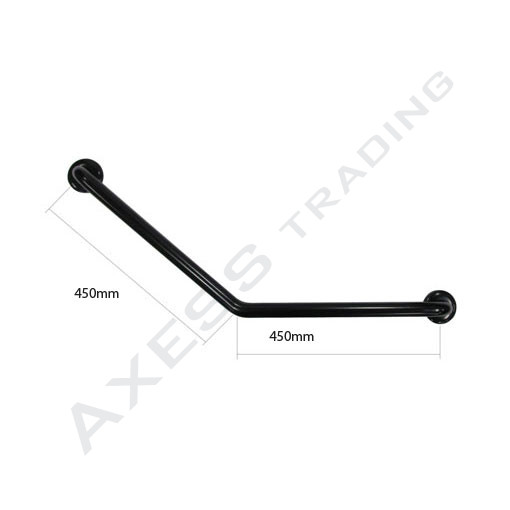 EGT2 – 40° Degree Satin Black Toilet Grab Rail Location Photo