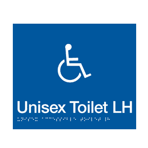 BS.UACTL – BRAILLE SIGNAGE – Unisex Accessible  Toilet LH Location Photo