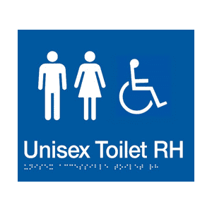 BS.UACTR – BRAILLE SIGNAGE – Unisex Accessible Toilet Rh Location Photo